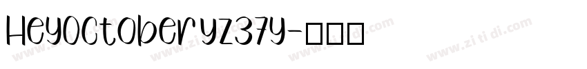 HeyOctober Yz37y字体转换